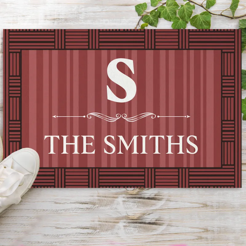 Custom Door Mat with Family Name