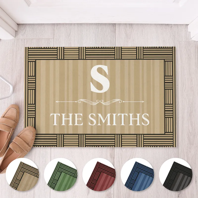 Custom Door Mat with Family Name