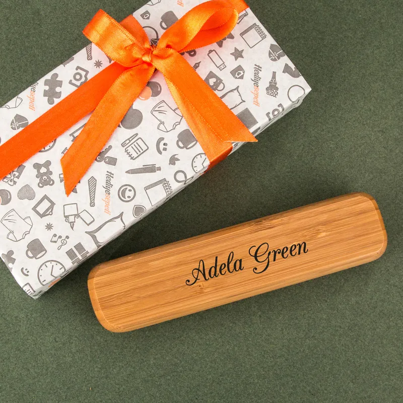 Custom Engraved Bamboo Pen Set for New Job Gift