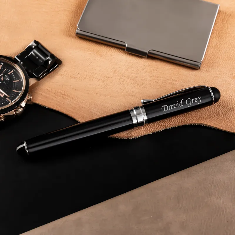 Custom Engraved Executive Pen in Elegant Black Gift Box