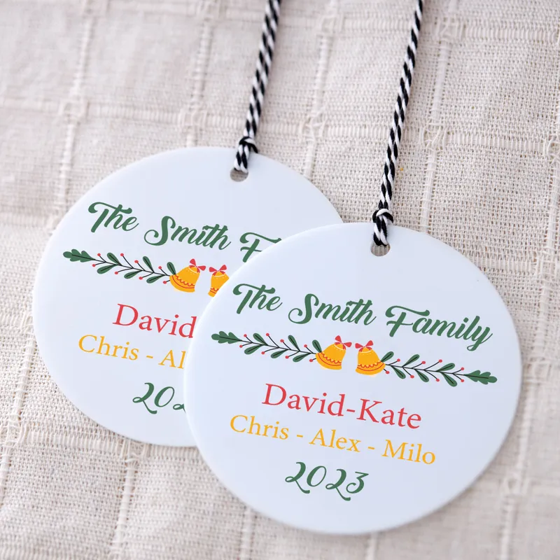Personalised Family Christmas Ornament with Names