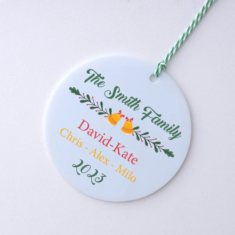 Personalised Family Christmas Ornament with Names