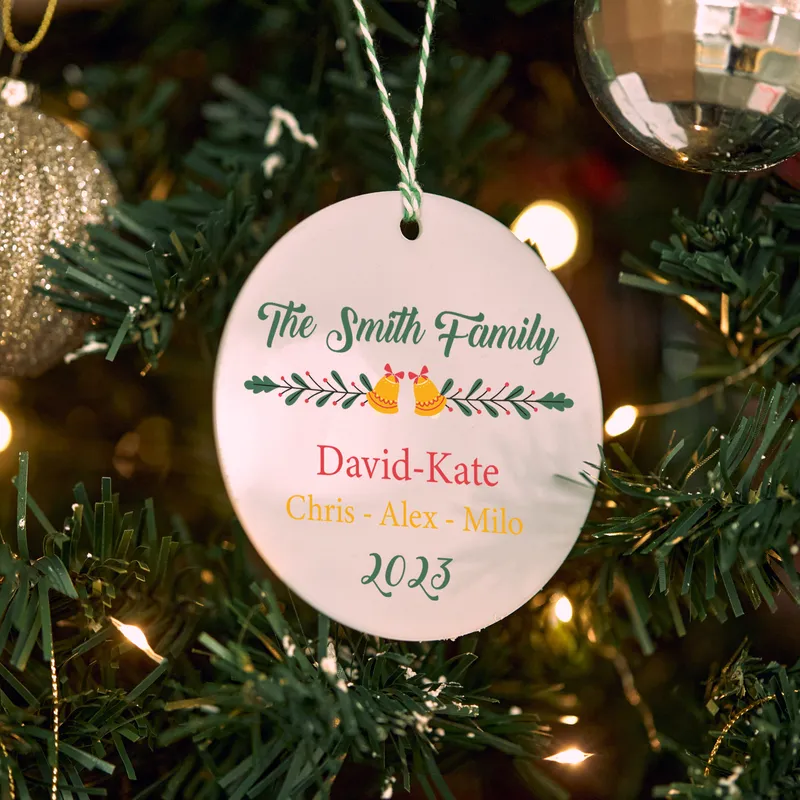 Personalised Family Christmas Ornament with Names