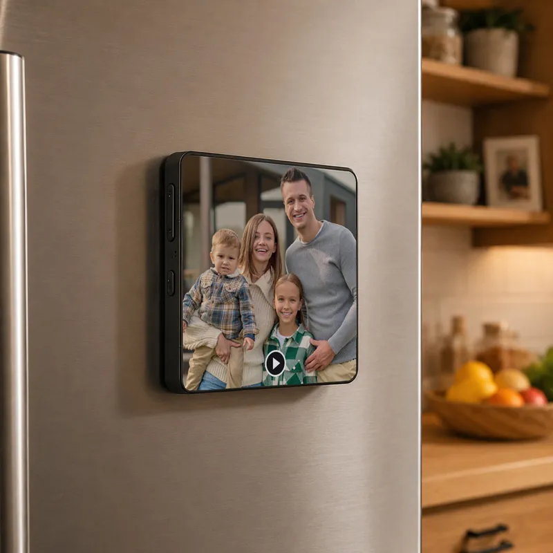 Custom Family Name Photo Magnet Music Player Gift