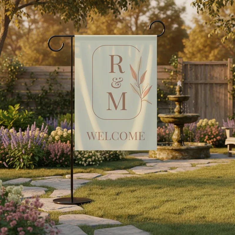 Custom Family Welcome Yard Flag