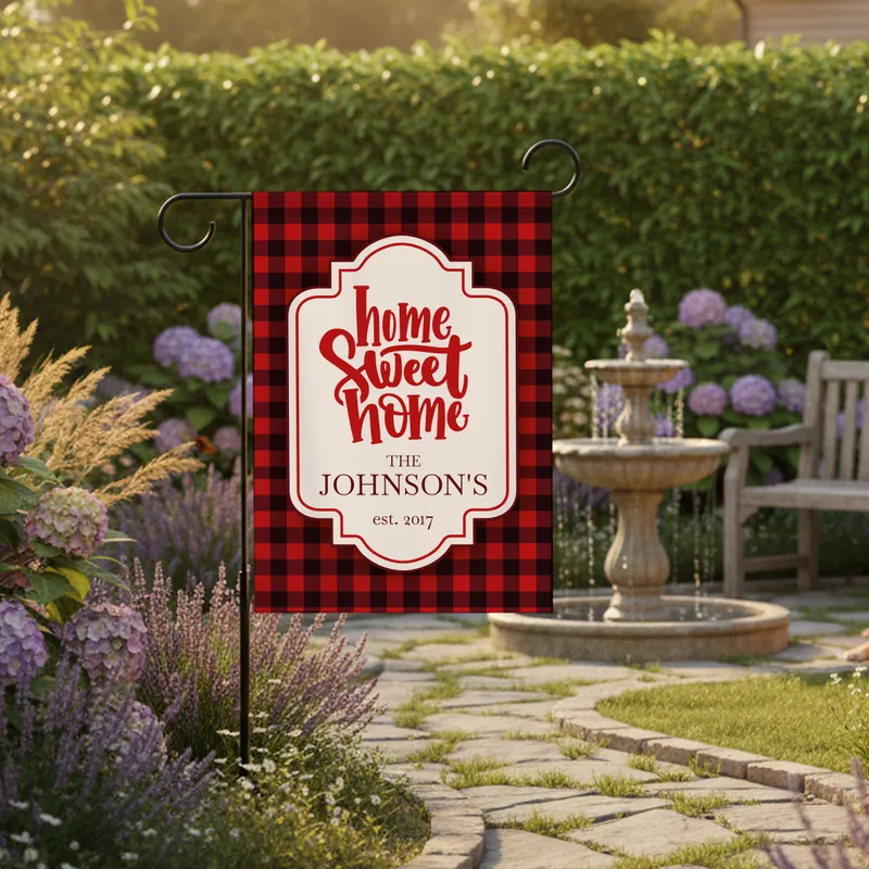Custom Family Welcome Yard Flag
