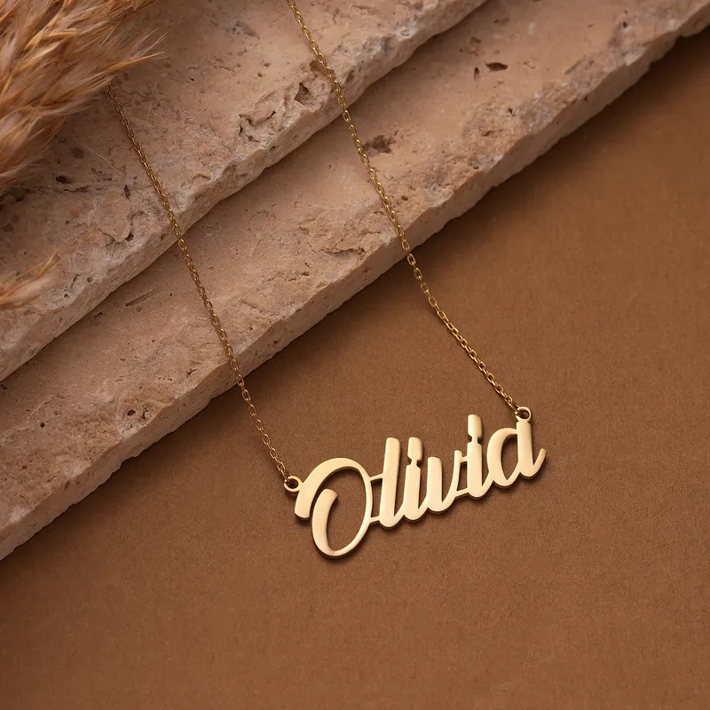 Personalised Silver Name Necklace in Handwriting Style