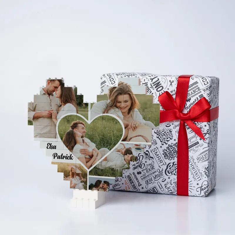 Custom Heart Shaped Photo Puzzle 48 Piece Set