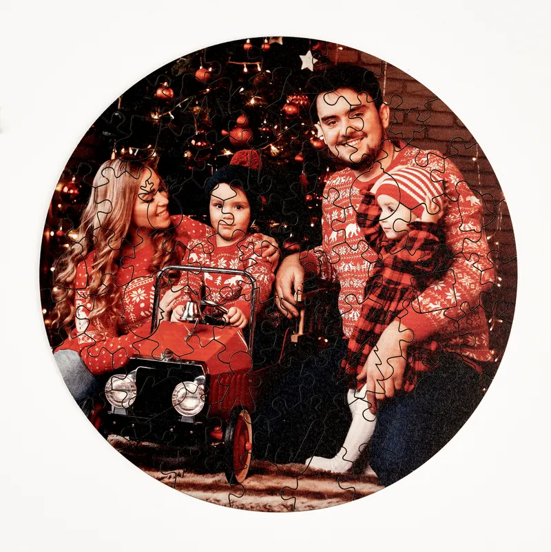 Custom Holiday Photo Wooden Puzzle Perfect Family Gift for Christmas