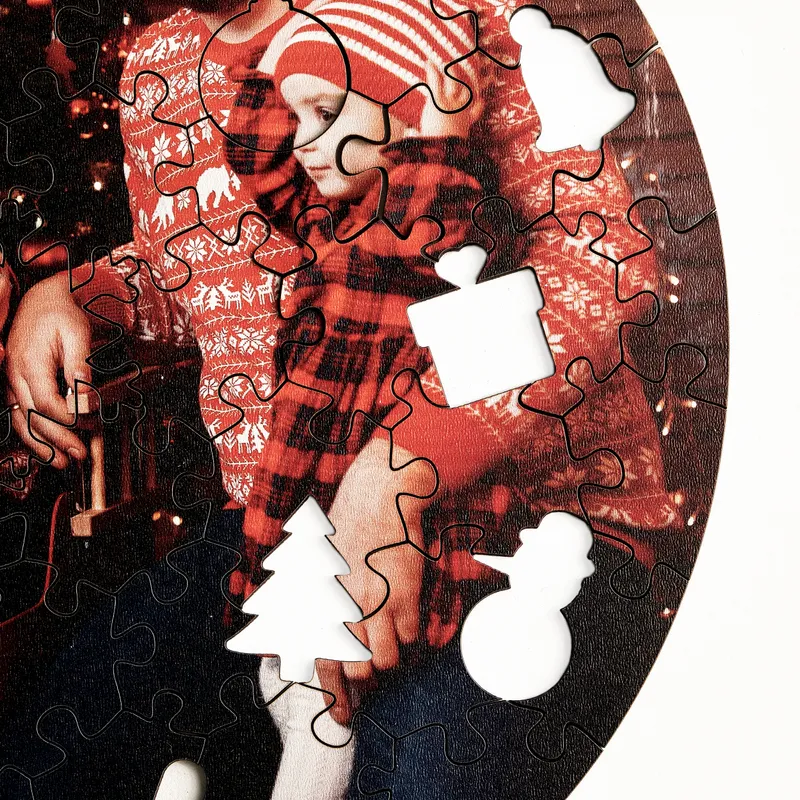 Custom Holiday Photo Wooden Puzzle Perfect Family Gift for Christmas