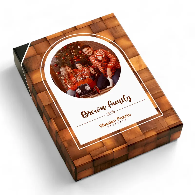 Custom Holiday Photo Wooden Puzzle Perfect Family Gift for Christmas