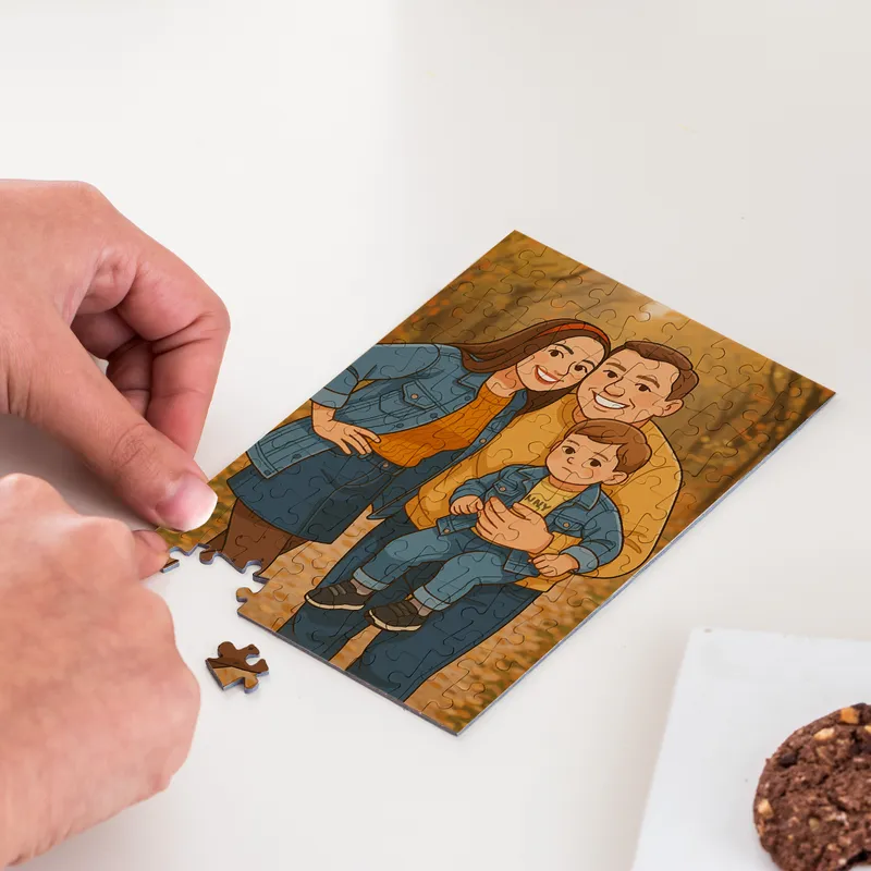 Custom Illustrated Photo Puzzle Gift