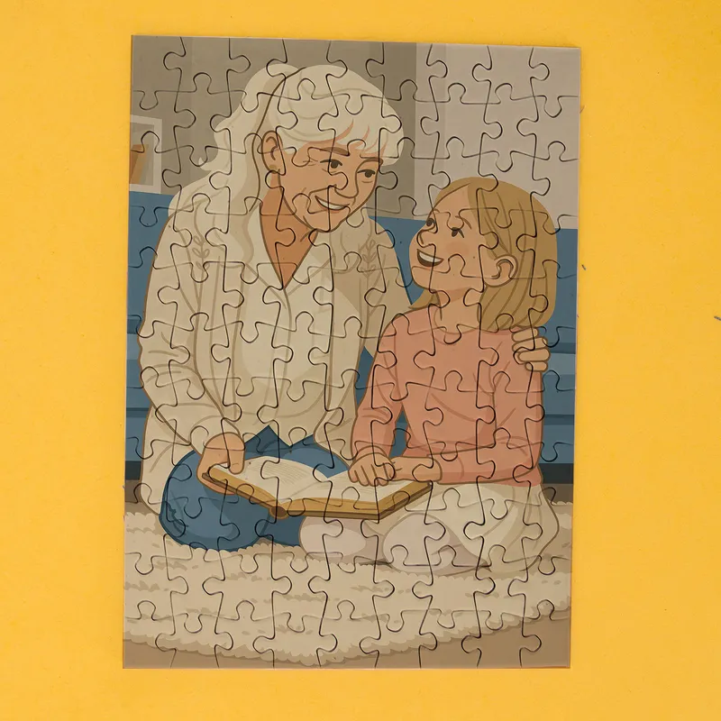 Custom Illustrated Photo Puzzle Gift