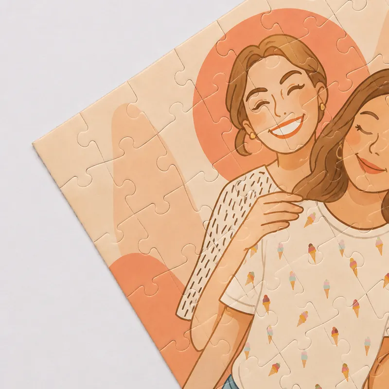 Custom Illustrated Photo Puzzle Gift
