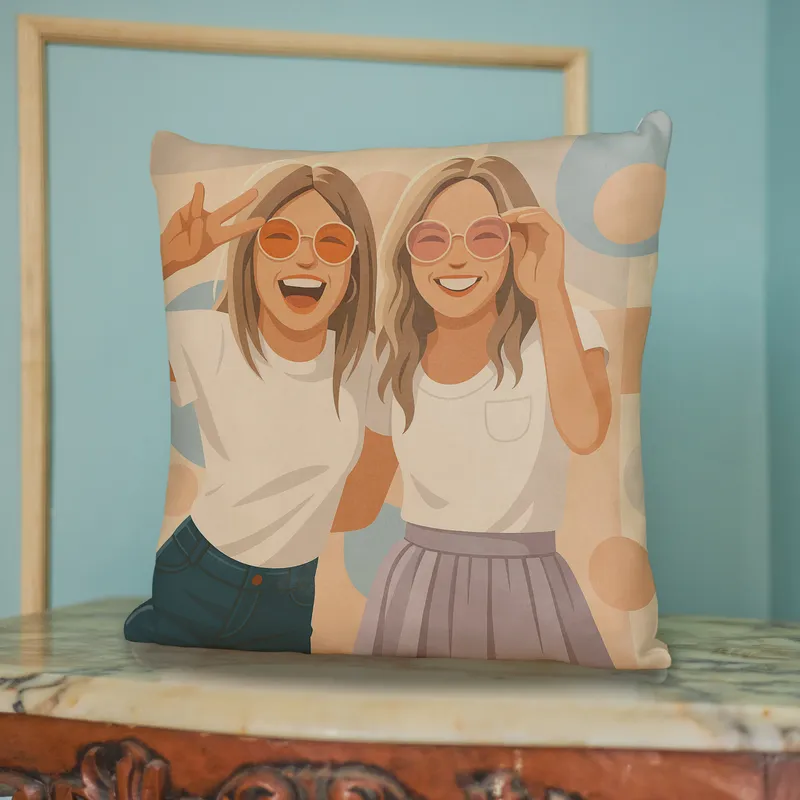Custom Illustration Photo Pillow Gift