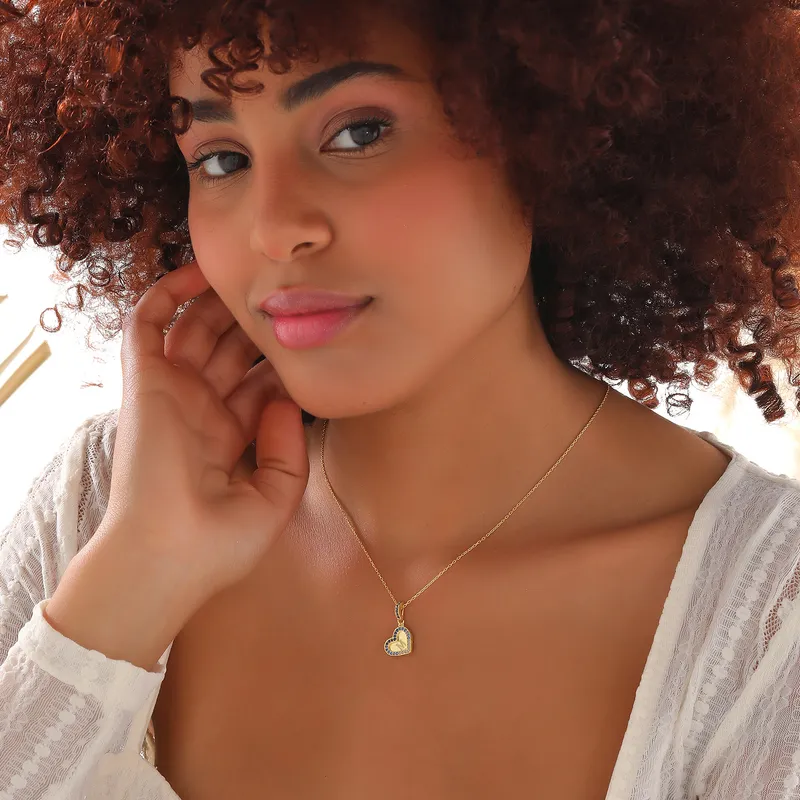 Custom Initial Silver Necklace with Zirconia Stones