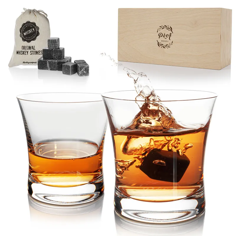 Custom İnitial Whiskey Set with İnitial Date for Anniversaries