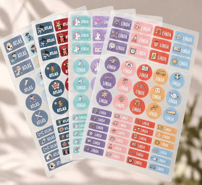 Custom Iron-On Clothing Labels for Kids and School