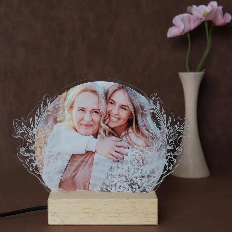 Custom Layered LED Lamp for Mother's Day