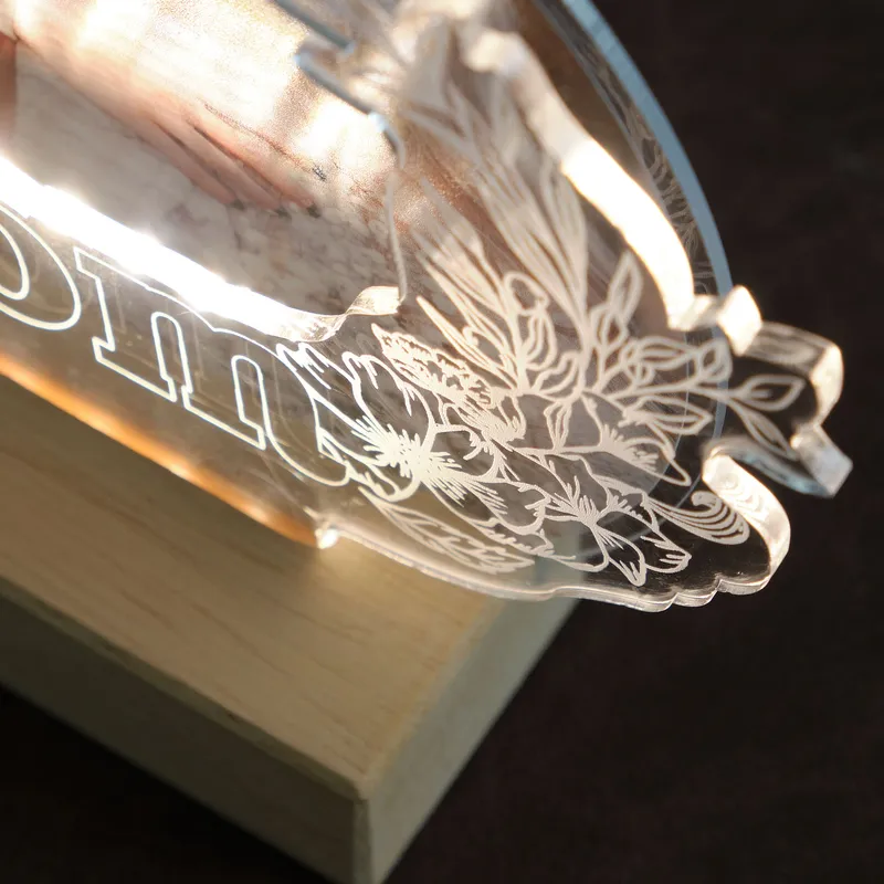 Custom Layered LED Lamp for Mother's Day