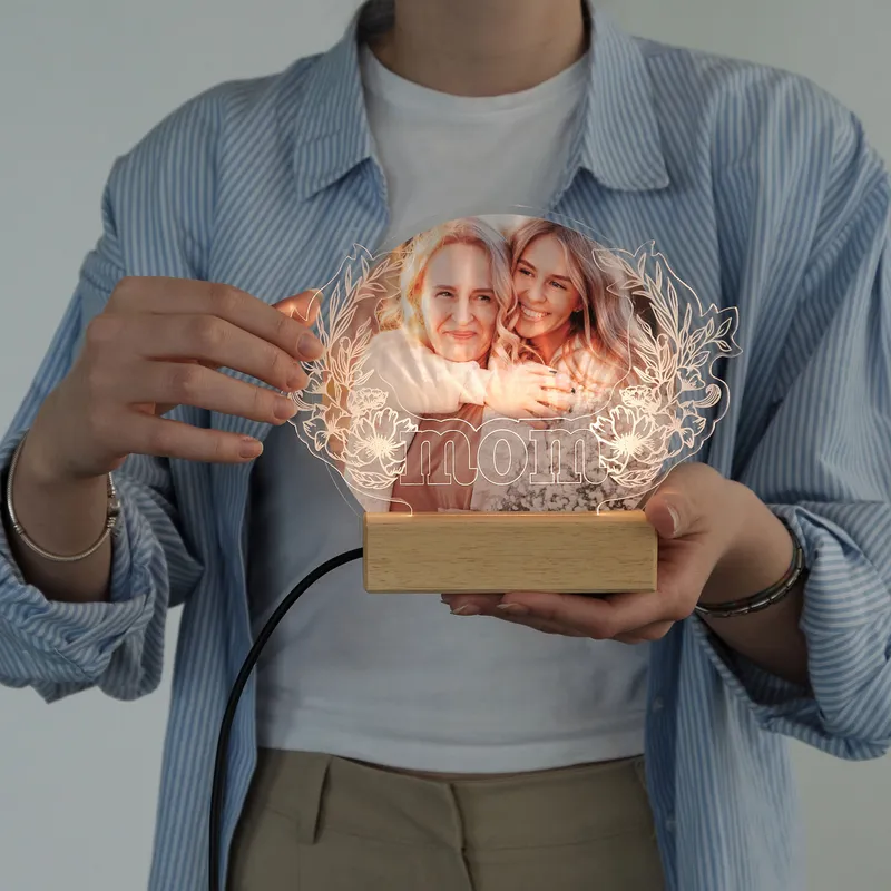 Custom Layered LED Lamp for Mother's Day