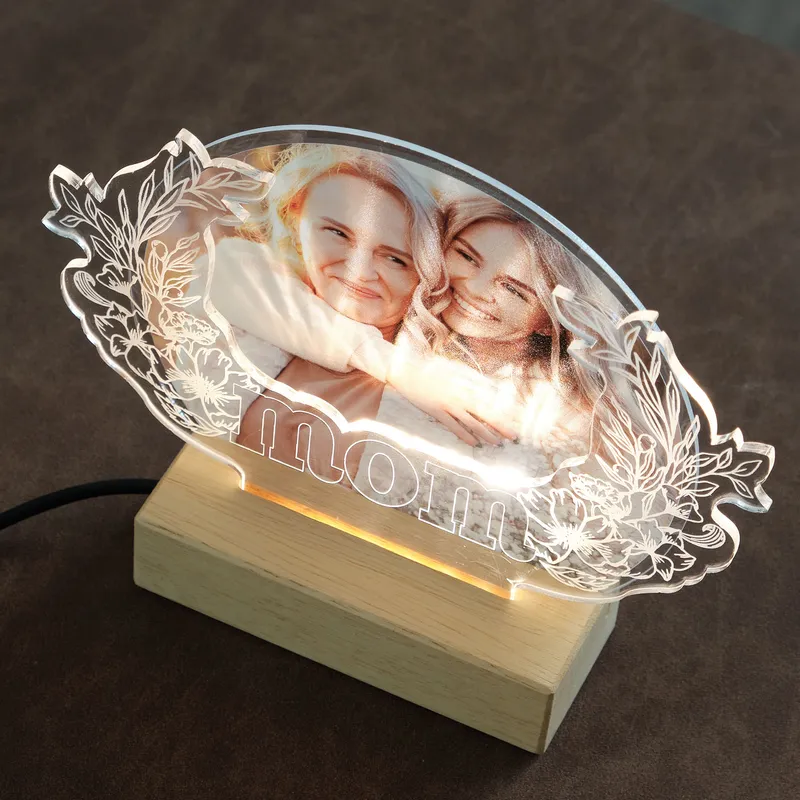 Custom Layered LED Lamp for Mother's Day