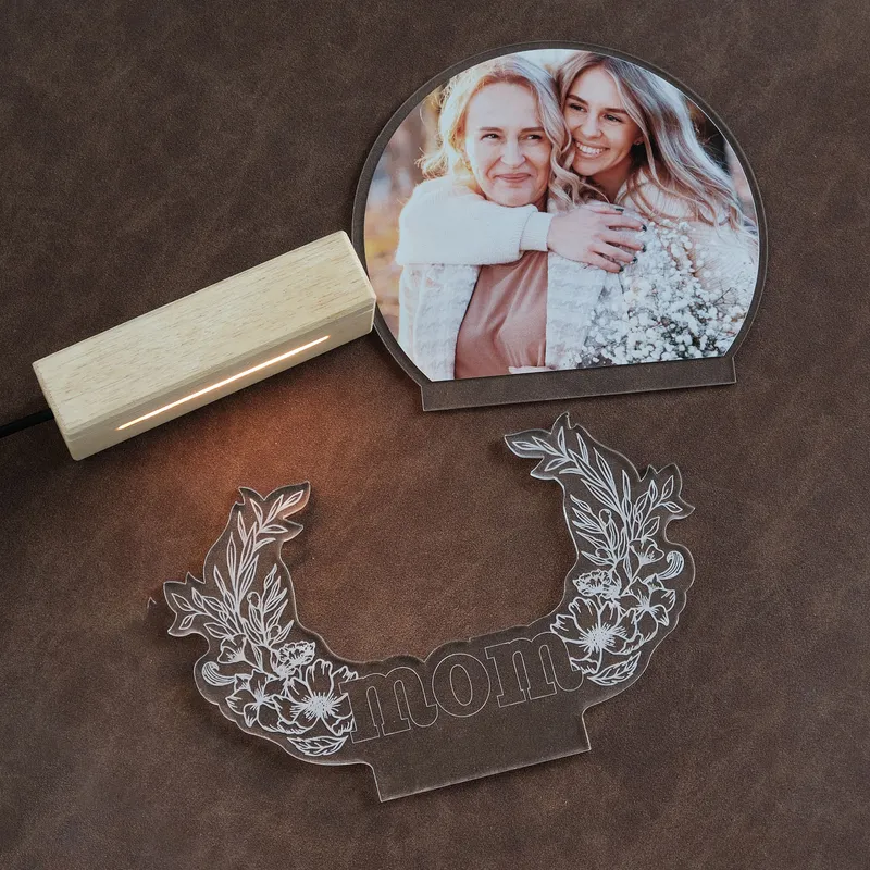 Custom Layered LED Lamp for Mother's Day