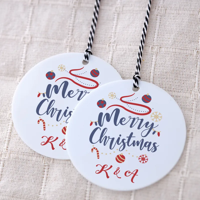 Personalised Merry Christmas Ornament with Name