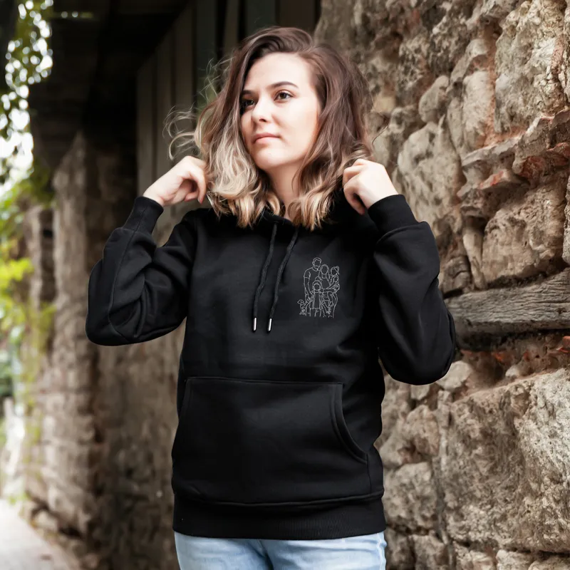 Personalised Family Silhouette Line Art Sweatshirt