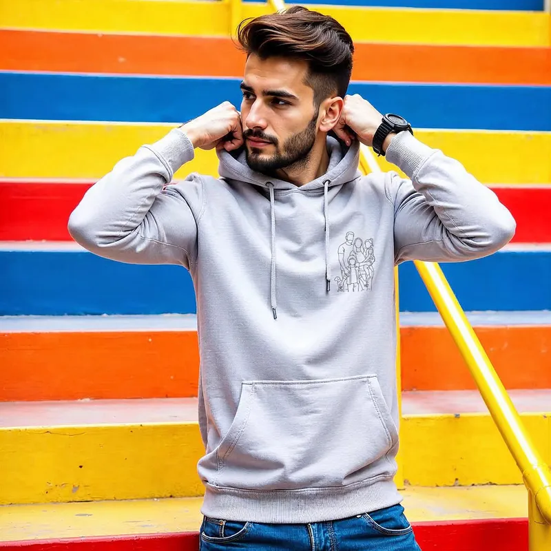 Personalised Family Silhouette Line Art Sweatshirt