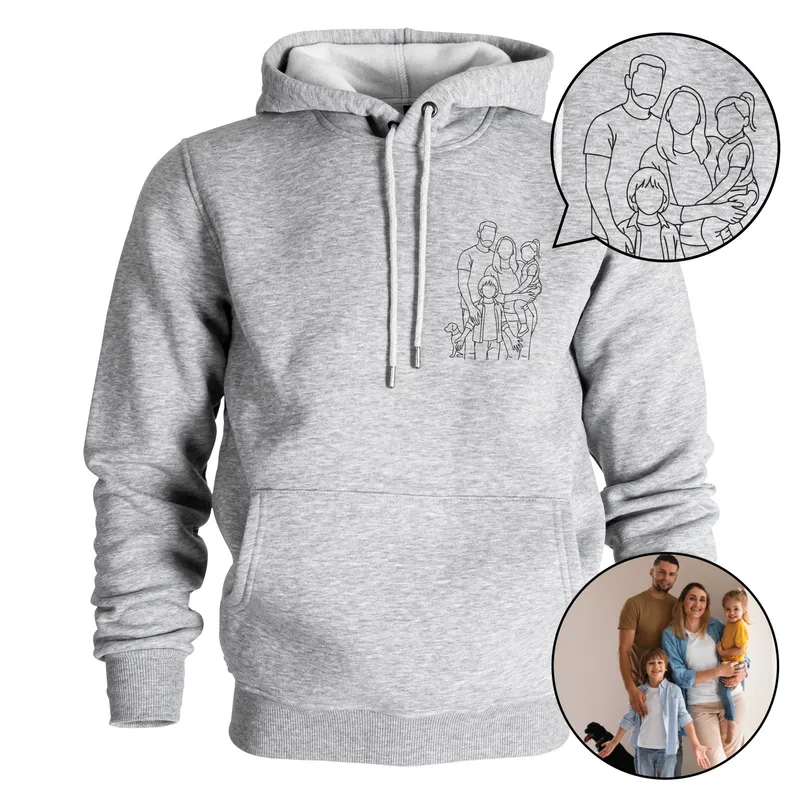 Personalised Family Silhouette Line Art Sweatshirt