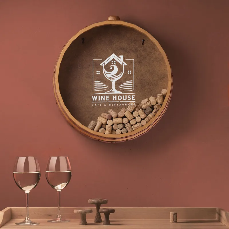 Custom Logo Wine Cork Box for Restaurants and Cafes