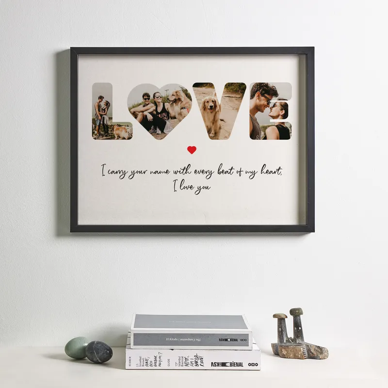 Personalised Love Photo Frame with Custom Message