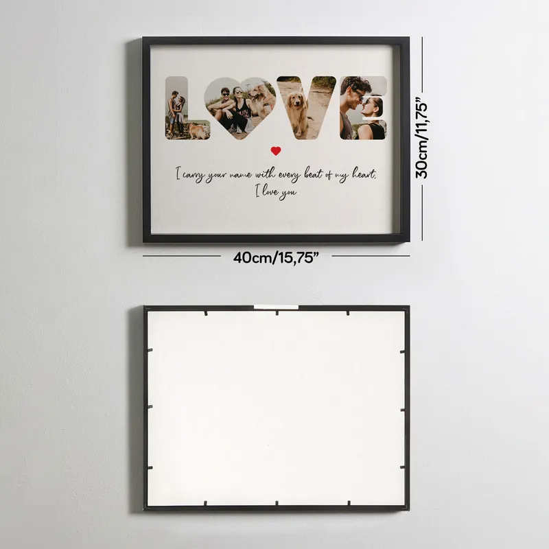 Personalised Love Photo Frame with Custom Message