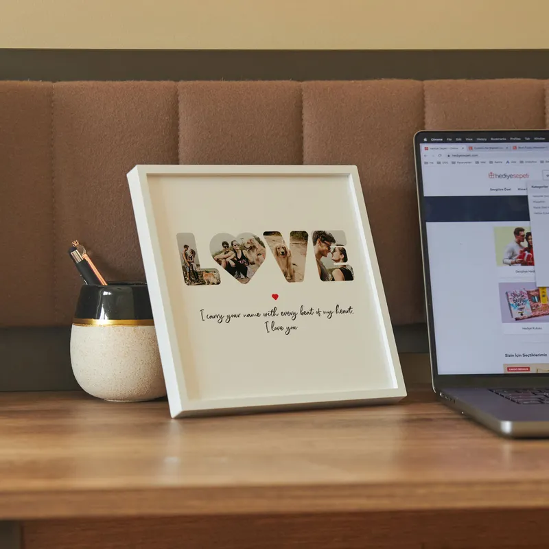 Personalised LOVE Photo Frame with Custom Message
