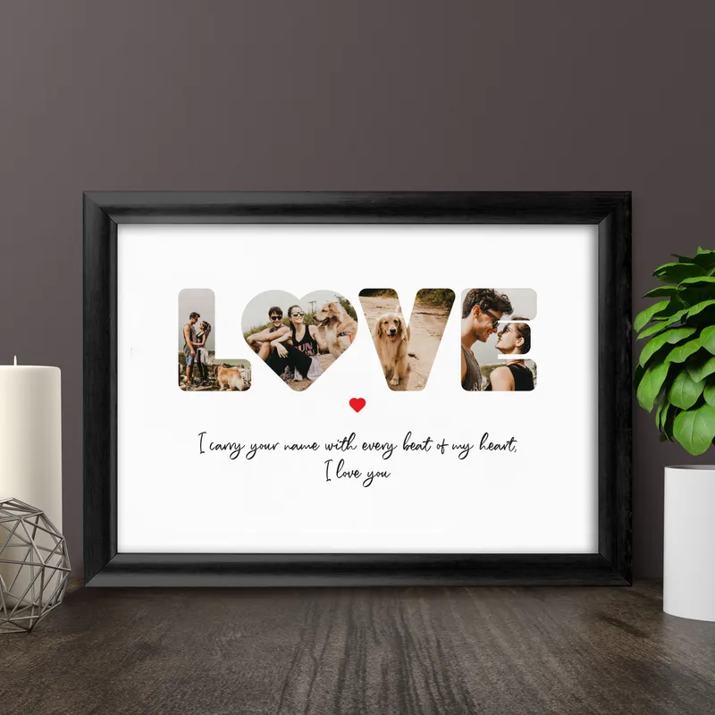 Custom Love Photo Wall Frame Perfect for Romantic Gifts