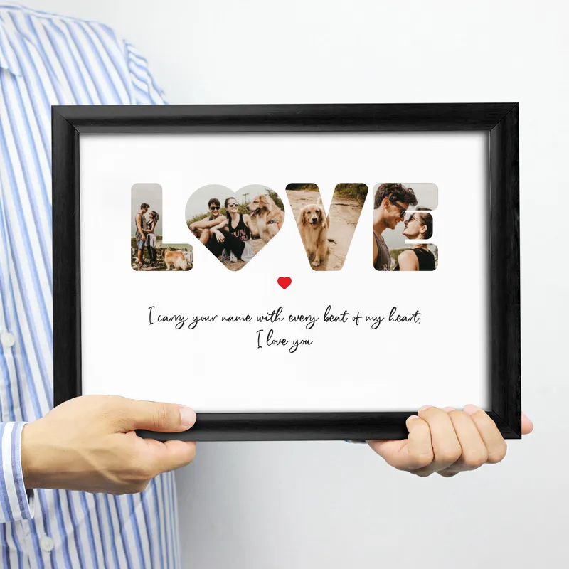 Custom Love Photo Wall Frame Perfect for Romantic Gifts