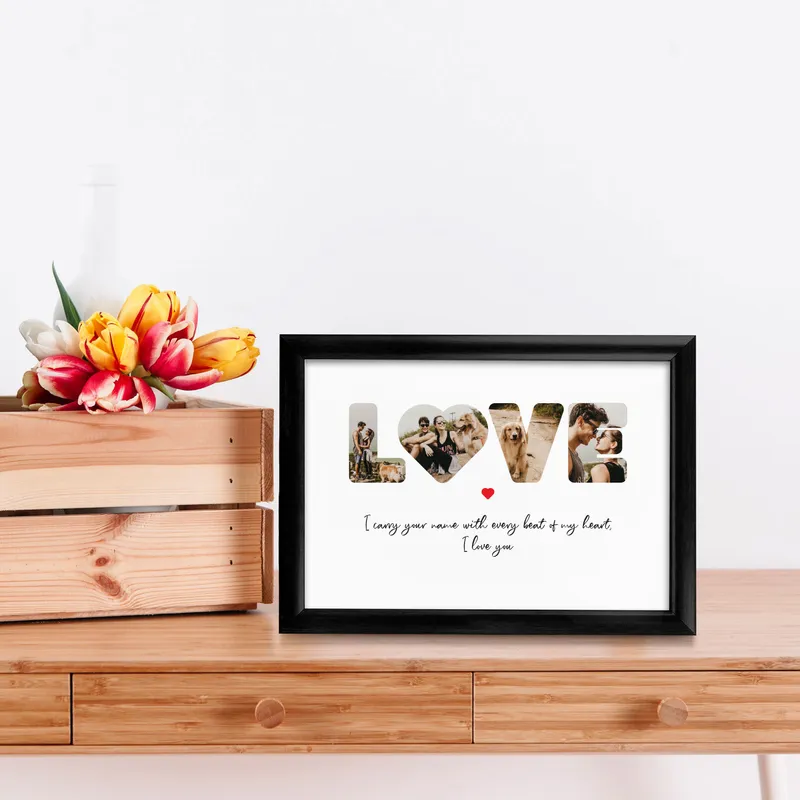 Custom Love Photo Wall Frame Perfect for Romantic Gifts