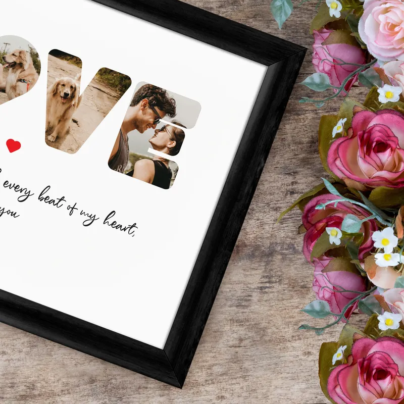Custom Love Photo Wall Frame Perfect for Romantic Gifts