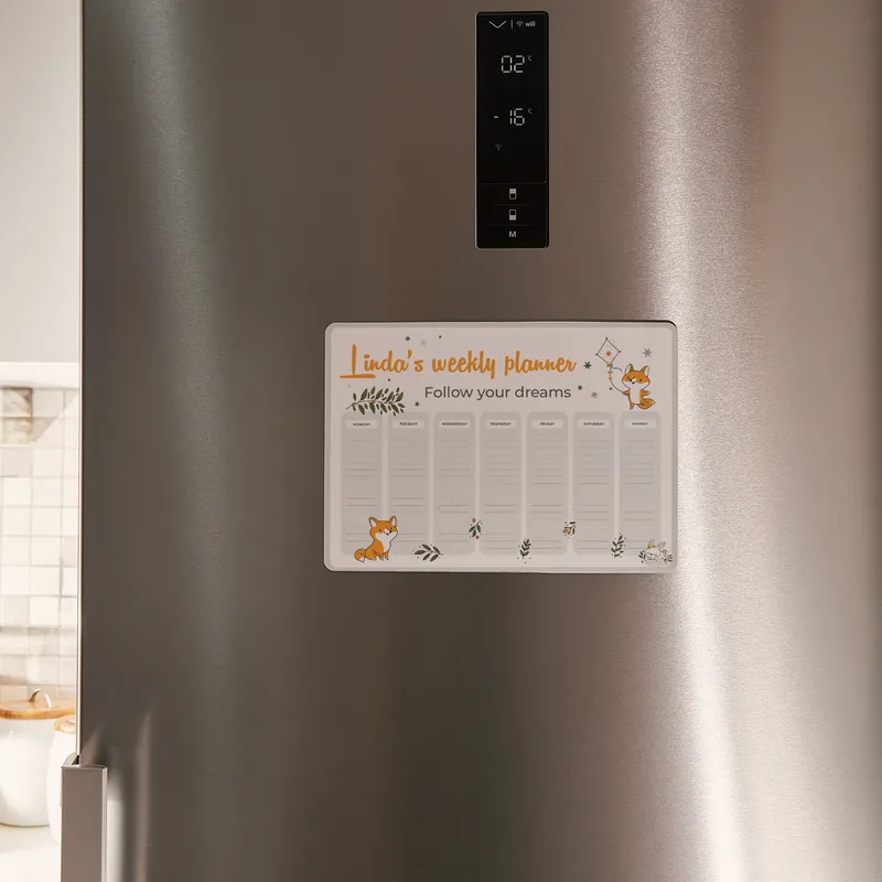 Custom Message Weekly Magnet Planner for Home and Office