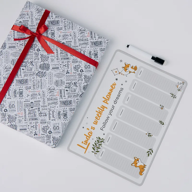 Custom Message Weekly Magnet Planner for Home and Office