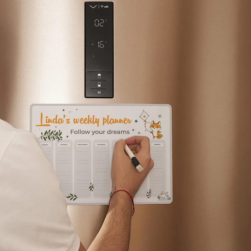 Custom Message Weekly Magnet Planner for Home and Office