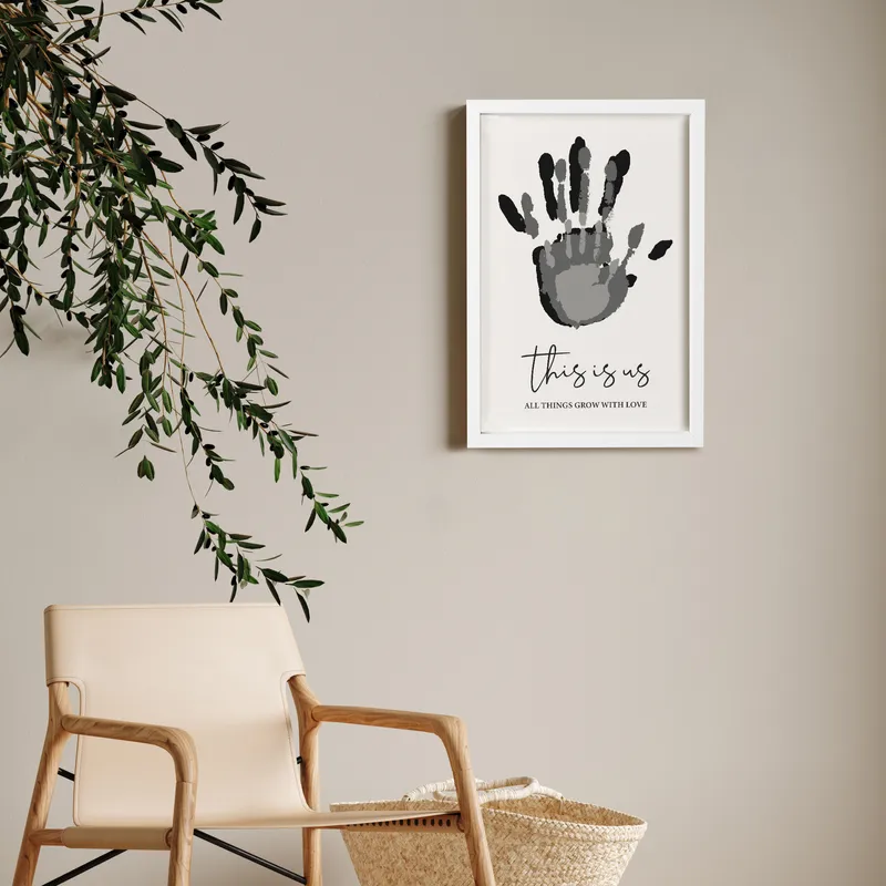 Custom Mom Handprint Keepsake Frame 8x12