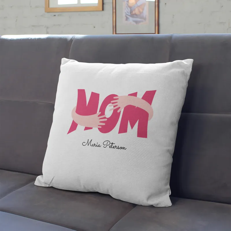 Custom Mom Hug Pillow with Personalized Name