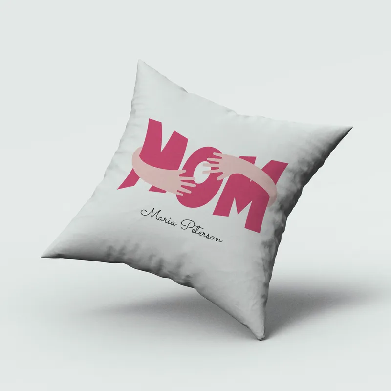 Custom Mom Hug Pillow with Personalized Name