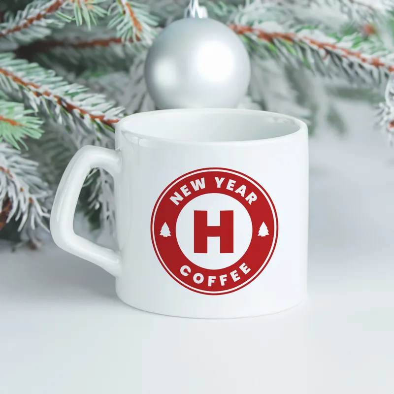 Custom Monogram New Year Coffee Mug