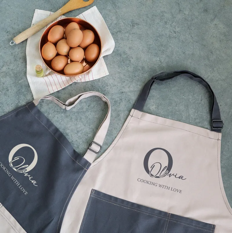 Custom Monogrammed Kitchen Apron Gift for Cooking Enthusiasts