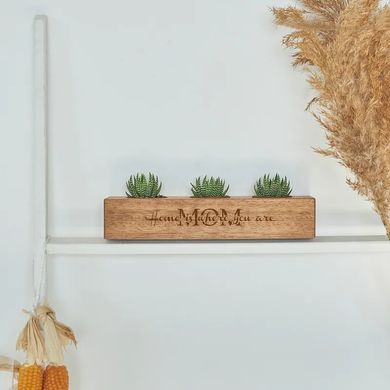 Custom Mother's Day Wooden Succulent Holder