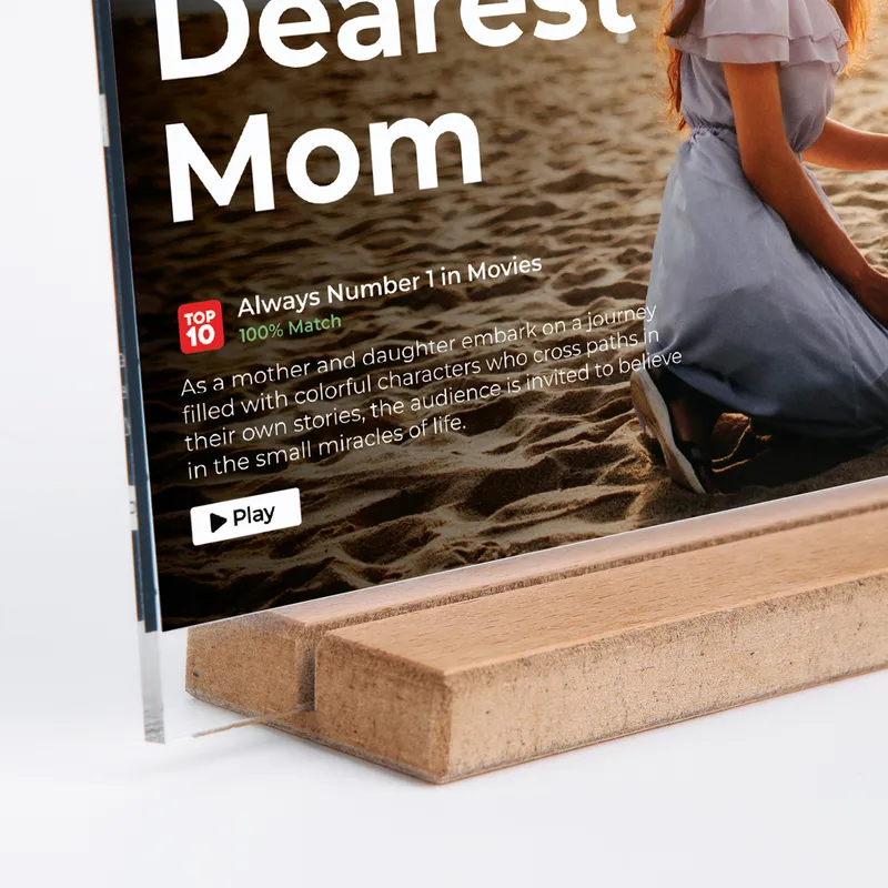 Personalised Movie Poster Acrylic Plaque for Mum