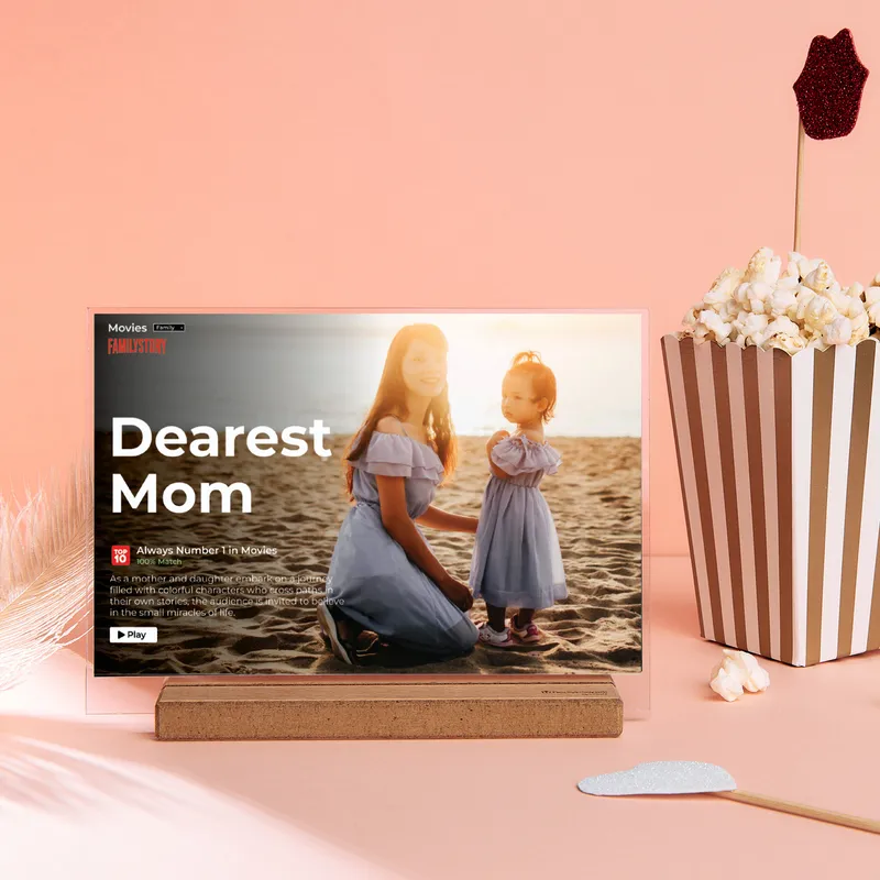 Personalised Movie Poster Acrylic Plaque for Mum